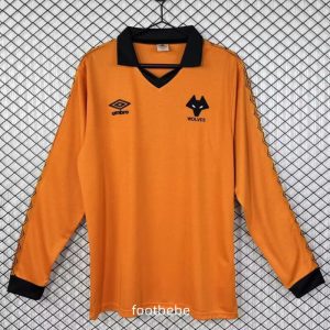 Maillot Wolverhampton Wanderers Vintage 1980 1981 domicile Manches longues