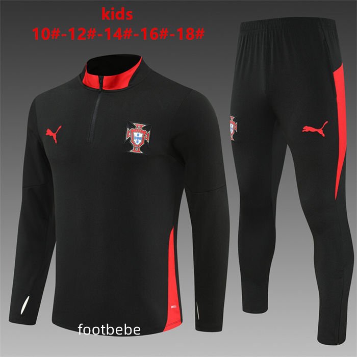 Survetement Portugal Enfant 2025 2026 Noir concept