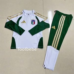 Survetement Italie 2026 demi-zip Blanc vert