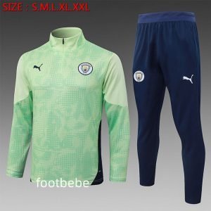 Survetement Manchester City 2025 2026 Vert fluorescent