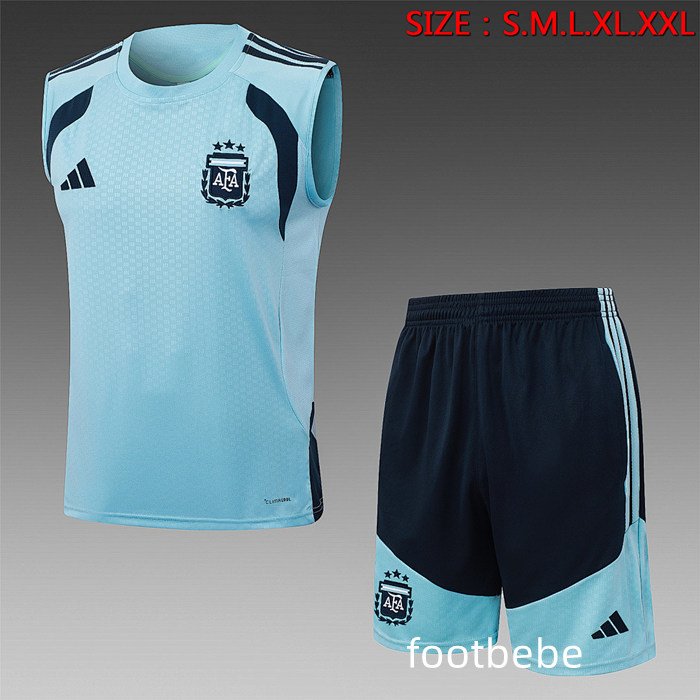 Ensemble Argentine 2026 2027 bleu clair Sans manches