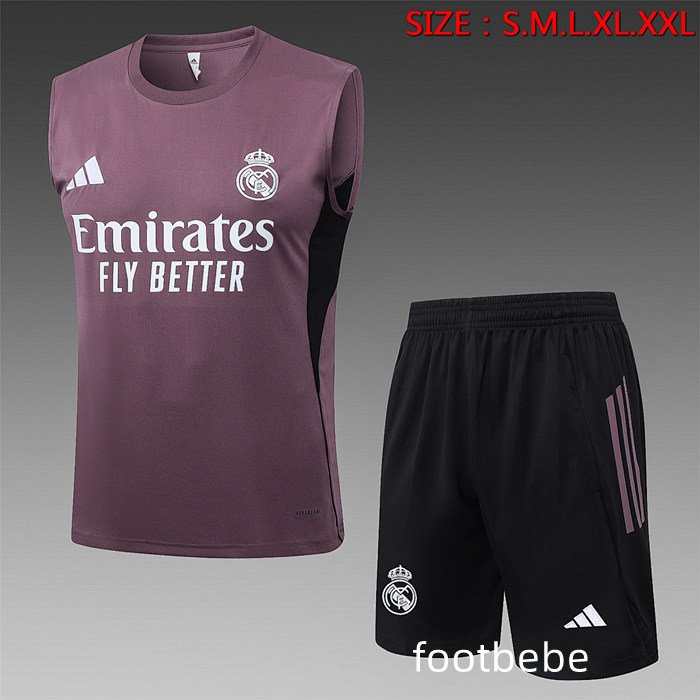 Ensemble Real Madrid 2025 2026 Violet foncé Sans manches
