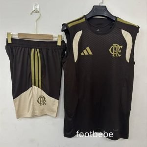 Ensemble maillot flamengo 2026 2027 chocolat Sans manches