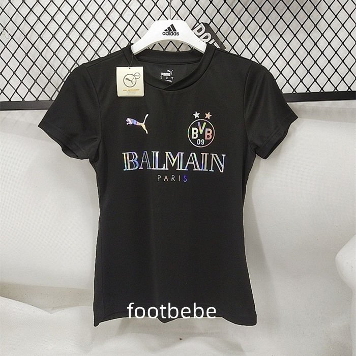 Maillot Dortmund X Balmain Femme 2025 2026 noir