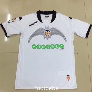 Maillot Valencia Vintage 2009 2010 90 ans blanc