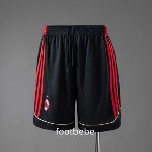 Short de foot Vintage AC Milan 2006 2007 noir