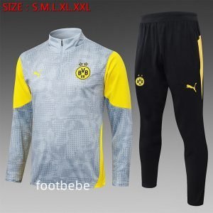 Survetement Dortmund 2025 2026 demi-zip gris