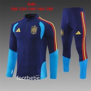 Survetement Espagne Enfant 2025 2026 bleu roi