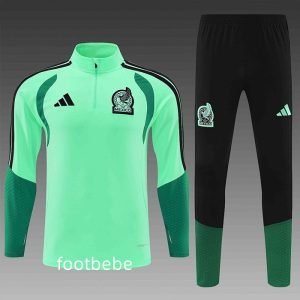 Survetement Mexique 2025 2026 demi-zip vert