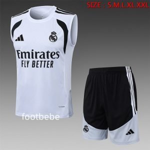 Ensemble Real Madrid 2026 2027 blanc Sans manches