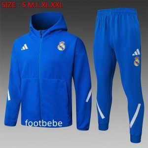 Ensemble Sweat capuche Real Madrid 2026 2027 bleu