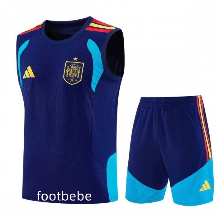 Ensemble Espagne 2026 2027 bleu roi Sans manches