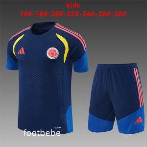 Ensemble Maillot Colombie Enfant 2026 2027 bleu royal