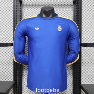 Maillot Match Real Madrid 2026 2027 bleu rétro manches longues
