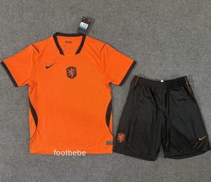 Maillot Pays Bas Enfant Coupe du monde 2026 domicile orange-3