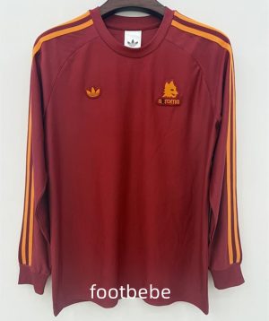 Maillot Rome 2025 2026 rétro rouge manches longues