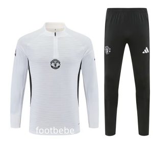 Survetement Manchester United 2025 2026 Blanc et noir