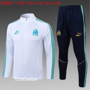 Survêtement Marseille Enfant 2026 2027 Blanc