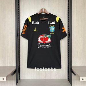 Maillot Brésil Jordan 2026 2027 Concept noir Avec parrainage
