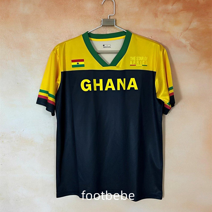 Maillot Ghana 2026 2027 édition spéciale noir Jaune