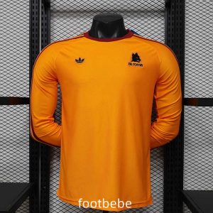 Maillot Match Rome 2025 2026 rétro orange manches longues
