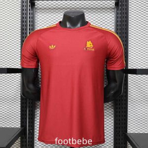 Maillot Match Rome 2026 2027 rétro rouge
