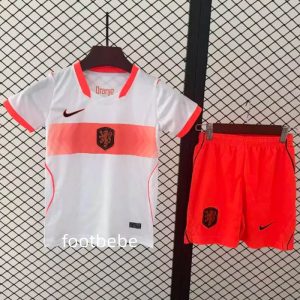 Maillot Pays Bas Enfant Coupe du monde 2026 exterieur blanc