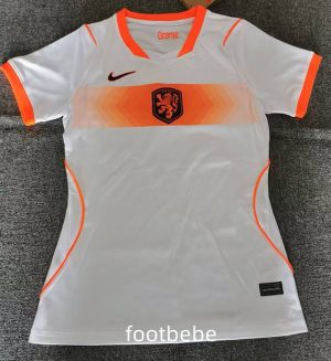 Maillot Pays Bas Femme Coupe du monde 2026 exterieur blanc