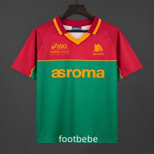 Maillot Rome Vintage 1995 1996 rouge vert