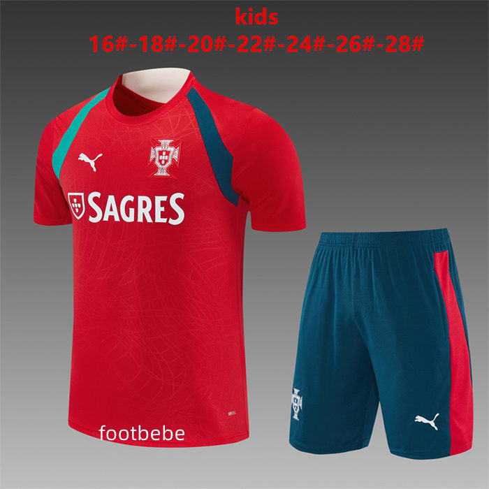 Ensemble Portugal Enfant 2026 2027 entraînement rouge
