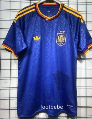 Maillot Espagne Coupe du monde 2026 bleu Avec 2 étoiles