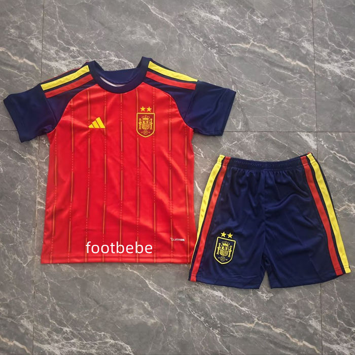 Maillot Espagne Enfant Coupe du monde 2026 domicile Avec 2 étoiles