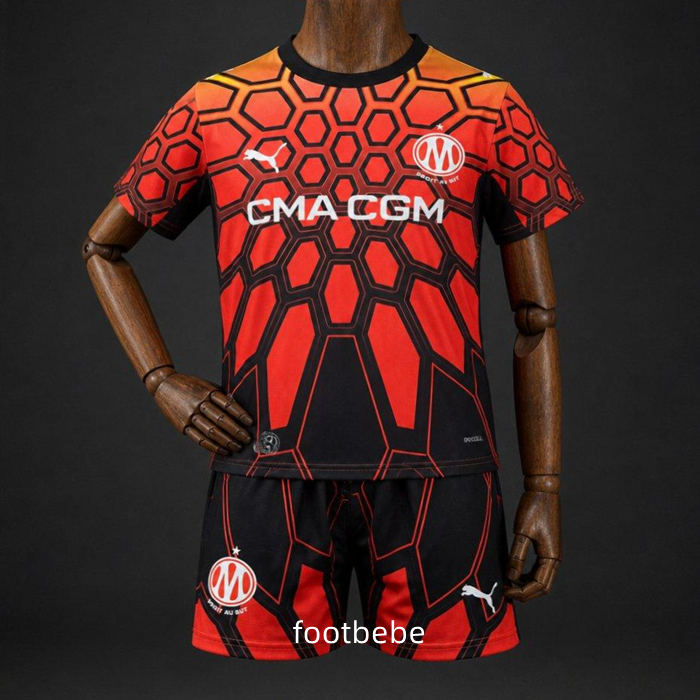 Maillot Marseille Enfant 2026 2027 gardien de but orange