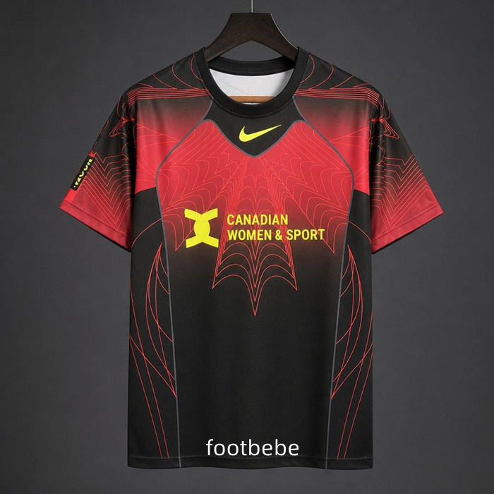 Maillot de foot Canada Coupe du monde 2026 Concept rouge noir