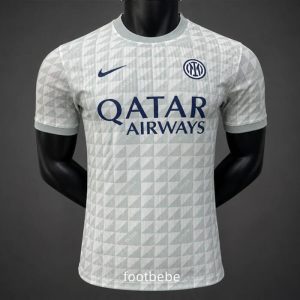Maillot de foot Match Inter Milan 2026 2027 gris Blanc