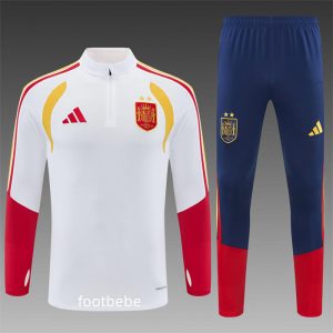Survetement Espagne 2026 2027 Blanc Avec 2 étoiles