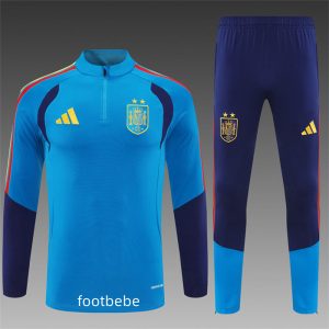 Survetement Espagne 2026 2027 bleu Avec 2 étoiles