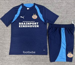 Ensemble Maillot PSV Eindhoven Enfant 2026 2027 bleu foncé