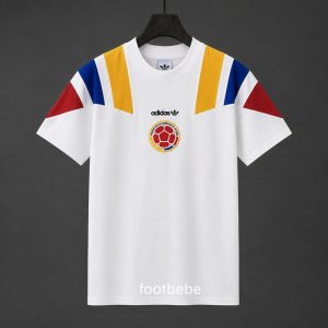 Maillot de foot Colombie 2026 Blanc Rétro décontracté T-Shirt