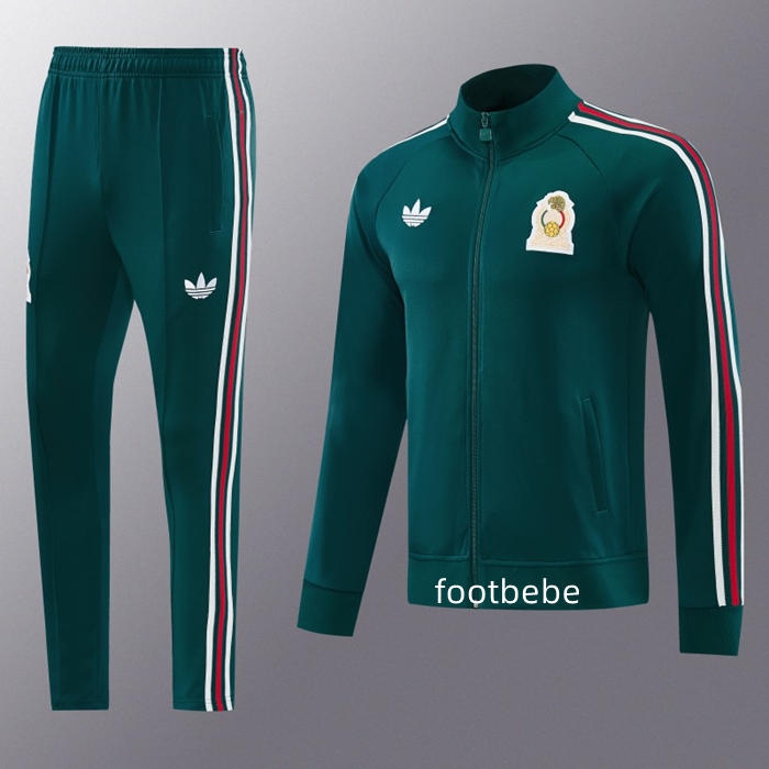 Ensemble veste Mexique 2026 2027 vert foncé