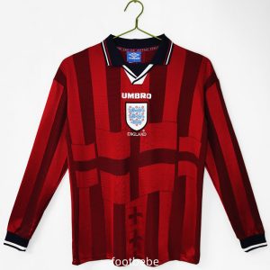 Maillot Angleterre Vintage 1998 exterieur Manches longues