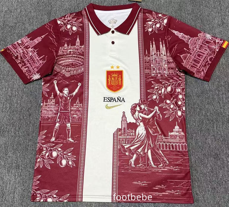Maillot Espagne 2026 2027 concept rouge