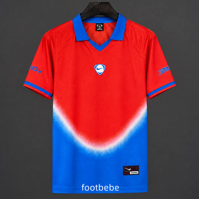 Maillot de foot Corée du Sud x Travis Scott 2026 2027 bleu rouge